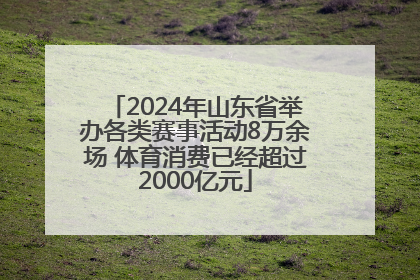 2024年山东省举办各类赛事活动8万余场 体育消费已经超过2000亿元