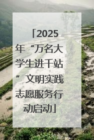 2025年“万名大学生进千站”文明实践志愿服务行动启动