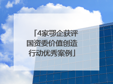 4家鄂企获评国资委价值创造行动优秀案例