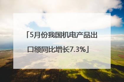 5月份我国机电产品出口额同比增长7.3%