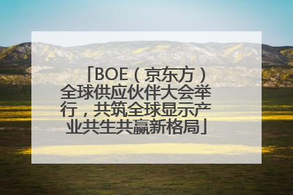 BOE（京东方）全球供应伙伴大会举行，共筑全球显示产业共生共赢新格局